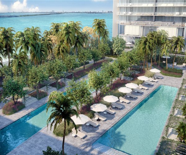 Missoni Baia Luxury Condo Tower in Edgewater neighborhood of Miami, Florida.